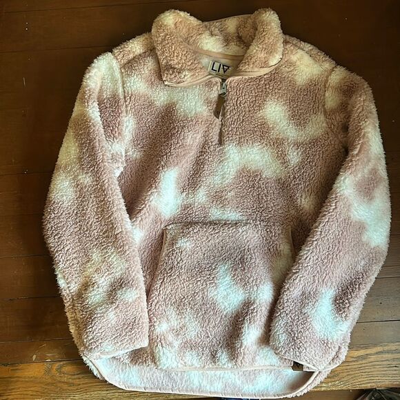 LIV Life-Integrity-Earth Comfy Pink and White Pull Over Sweater.Size Large - Picture 1 of 7